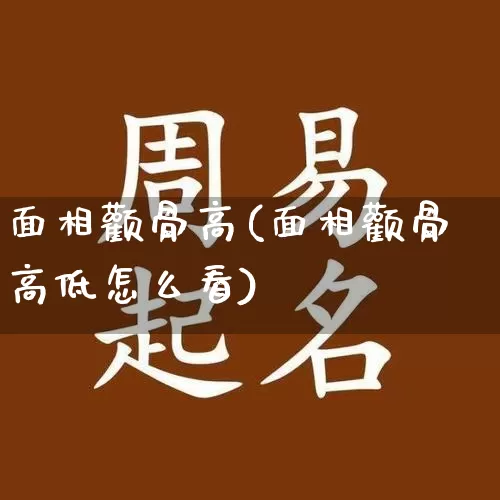 面相颧骨高(面相颧骨高低怎么看)_https://www.dao-sheng-yuan.com_五行_第1张