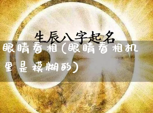 眼睛看相(眼睛看相机里是模糊的)_https://www.dao-sheng-yuan.com_周公解梦_第1张