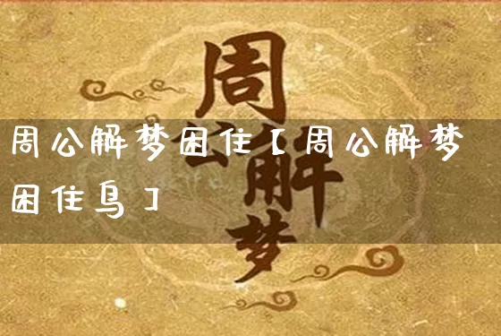 周公解梦困住【周公解梦困住鸟】_https://www.dao-sheng-yuan.com_五行_第1张