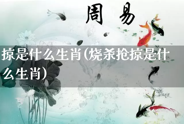 掠是什么生肖(烧杀抢掠是什么生肖)_生肖属相_第1张_道圣缘 掠是什么生肖(烧杀抢掠是什么生肖)_https://www.dao-sheng-yuan.com_生肖属相_第1张
