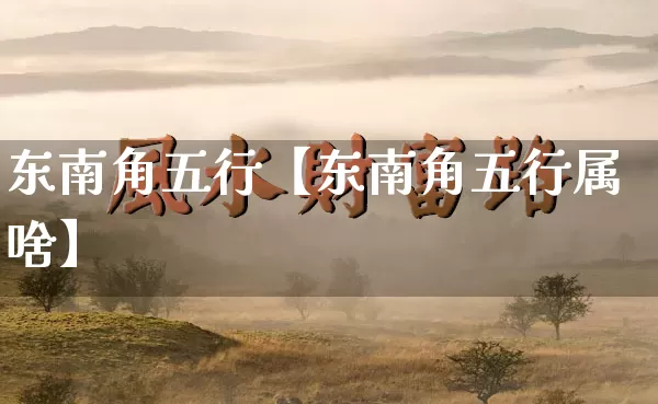 东南角五行【东南角五行属啥】_https://www.dao-sheng-yuan.com_五行_第1张