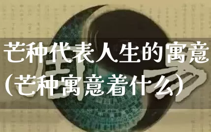 芒种代表人生的寓意(芒种寓意着什么)_https://www.dao-sheng-yuan.com_周公解梦_第1张