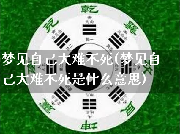 梦见自己大难不死(梦见自己大难不死是什么意思)_https://www.dao-sheng-yuan.com_风水_第1张