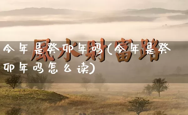 今年是癸卯年吗(今年是癸卯年吗怎么读)_https://www.dao-sheng-yuan.com_道源国学_第1张