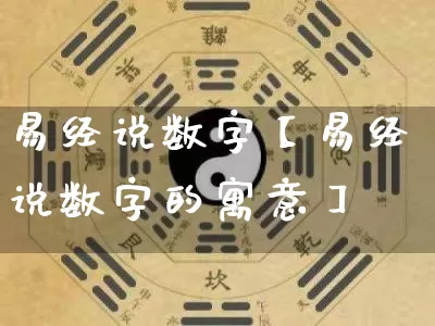 易经说数字【易经说数字的寓意】_https://www.dao-sheng-yuan.com_算命_第1张