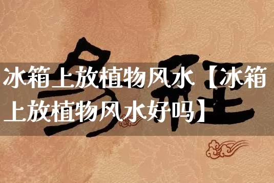 冰箱上放植物风水【冰箱上放植物风水好吗】_风水_第1张_道圣缘 冰箱上放植物风水【冰箱上放植物风水好吗】_https://www.dao-sheng-yuan.com_风水_第1张