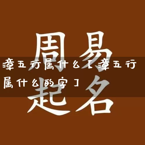 漳五行属什么【漳五行属什么的字】_https://www.dao-sheng-yuan.com_八字_第1张