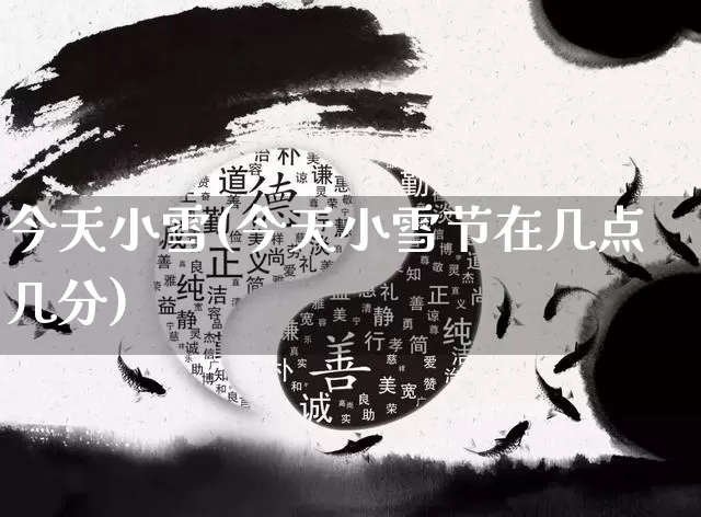 今天小雪(今天小雪节在几点几分)_https://www.dao-sheng-yuan.com_十二星座_第1张