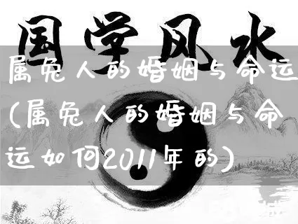 属兔人的婚姻与命运(属兔人的婚姻与命运如何2011年的)_https://www.dao-sheng-yuan.com_算命_第1张