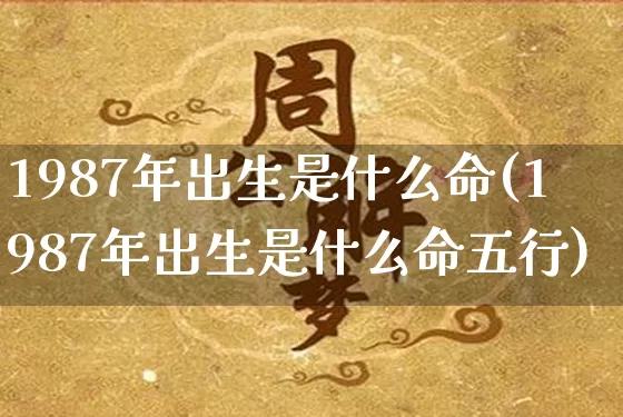 1987年出生是什么命(1987年出生是什么命五行)_https://www.dao-sheng-yuan.com_生肖属相_第1张