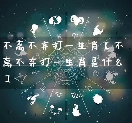不离不弃打一生肖【不离不弃打一生肖是什么】_https://www.dao-sheng-yuan.com_易经_第1张