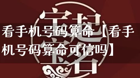 看手机号码算命【看手机号码算命可信吗】_https://www.dao-sheng-yuan.com_生肖属相_第1张