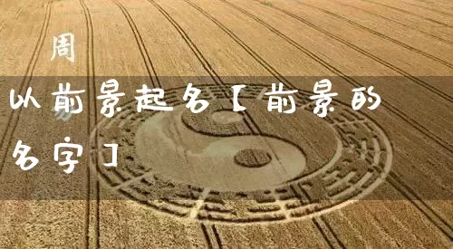 以前景起名【前景的名字】_起名_第1张_道圣缘 以前景起名【前景的名字】_https://www.dao-sheng-yuan.com_起名_第1张