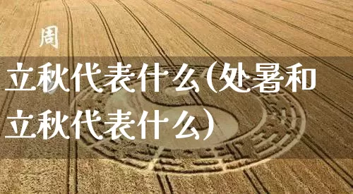 立秋代表什么(处暑和立秋代表什么)_https://www.dao-sheng-yuan.com_易经_第1张