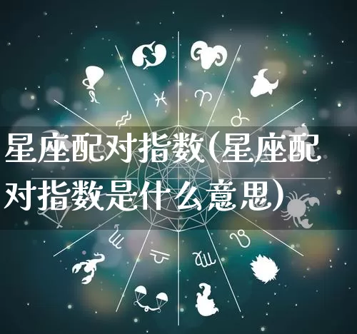 星座配对指数(星座配对指数是什么意思)_https://www.dao-sheng-yuan.com_十二星座_第1张