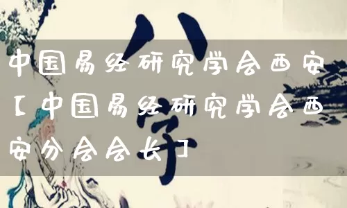 中国易经研究学会西安【中国易经研究学会西安分会会长】_https://www.dao-sheng-yuan.com_风水_第1张