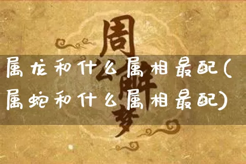 属龙和什么属相最配(属蛇和什么属相最配)_https://www.dao-sheng-yuan.com_八字_第1张