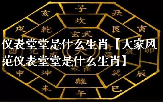 仪表堂堂是什么生肖【大家风范仪表堂堂是什么生肖】_生肖属相_第1张_道圣缘 仪表堂堂是什么生肖【大家风范仪表堂堂是什么生肖】_https://www.dao-sheng-yuan.com_生肖属相_第1张