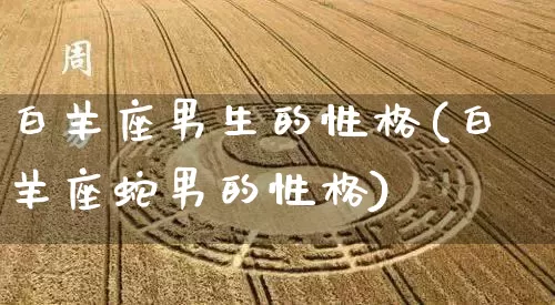 白羊座男生的性格(白羊座蛇男的性格)_https://www.dao-sheng-yuan.com_生肖属相_第1张